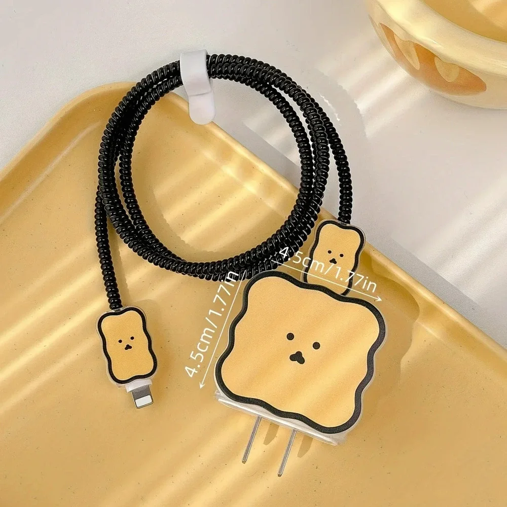 Cute Yellow Face iPhone CHarger Protector P28